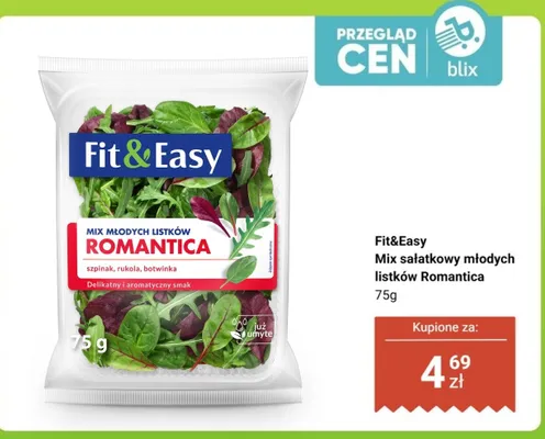 Mix sałatkowy młodych listków Romantica promocja w Dino
