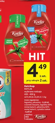 Ketchup pikantny Kotlin promocja w Intermarche