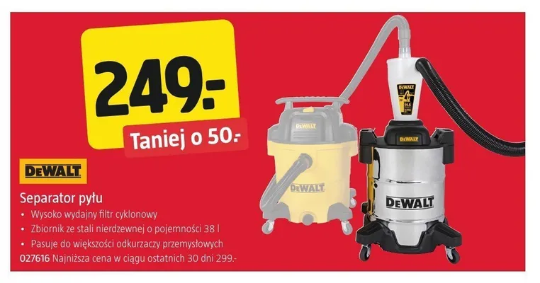 Separator pyłu DeWalt promocja w Jula