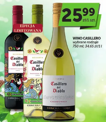 Wino reserva chardonnay chile promocja w Euro Sklep