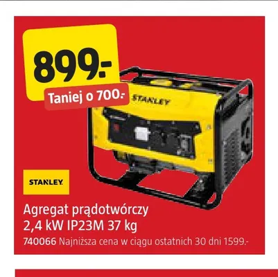 Agregat prądotwórczy Stanley promocja w Jula