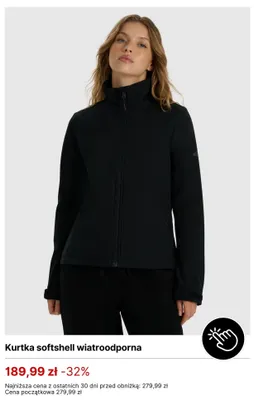 Kurtka softshell wiatroodporna 4F promocja w 4F