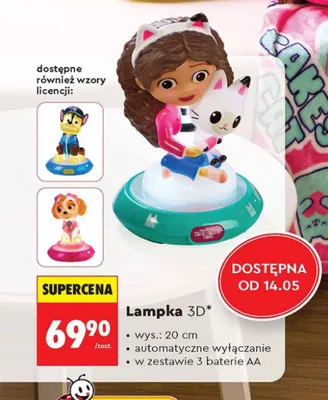 Lampka 3D wys.: 20cm promocja w Biedronka