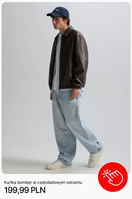 Kurtka bomber w czekoladowym odcieniu Cropp promocja w Cropp