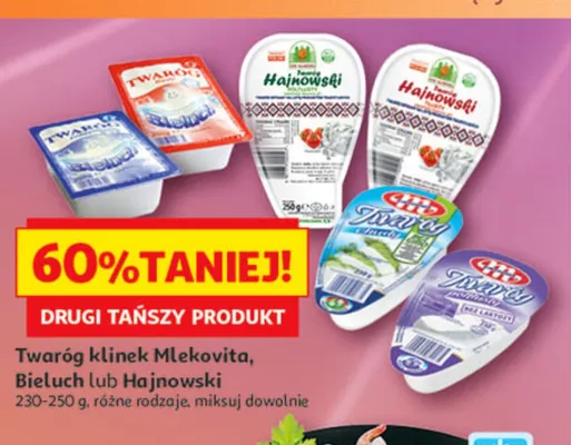 Twaróg klinek Mlekovita promocja w Auchan