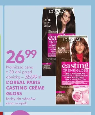 Farba do włosów Casting Crème Gloss L'Oréal Paris promocja w Super-Pharm