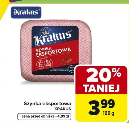 Szynka eksportowa promocja w Carrefour