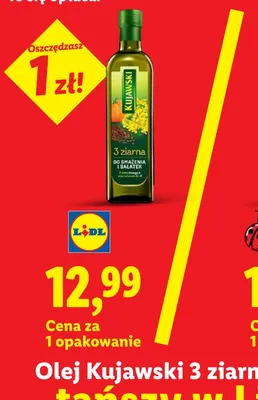 Olej Kujawski 3 ziarna promocja w Lidl