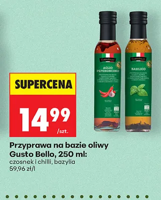 Przyprawa na bazie oliwy Gusto Bello bazylia promocja w Biedronka