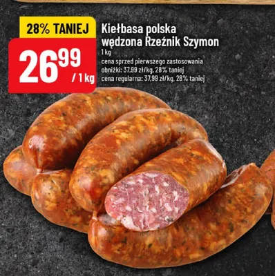 Kiełbasa polska wędzona Rzeźnik Szymon promocja w POLOmarket