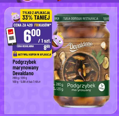 Podgrzybek marynowany Devaldano promocja w POLOmarket