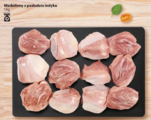 Medaliony z podudzia indyka promocja w Delikatesy Centrum