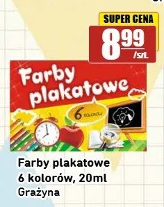 Farby plakatowe 6 kolorów promocja w API Market