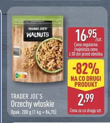 Orzechy włoskie Trader Joe's promocja w Aldi