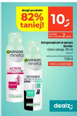 Antyperspirant w sprayu Garnier Mineral Action Control 72h promocja w Dealz