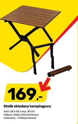 Stolik składany kempingowy promocja w Bricomarche