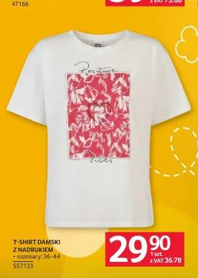 T-shirt damski z nadrukiem promocja w Selgros