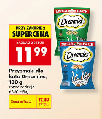 Przysmaki dla kota Dreamies z łososiem promocja w Biedronka