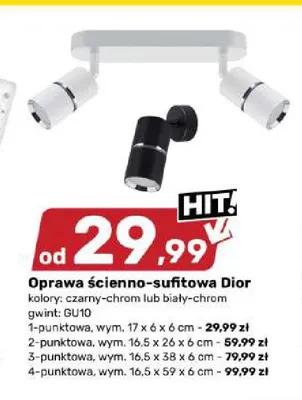 Oprawa ścienno-sufitowa Dior 3-punktowa promocja w Bricomarche
