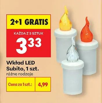 Wkład LED, różne rodzaje promocja w Biedronka