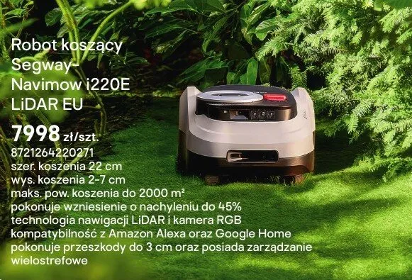 Robot koszący Navimow i220E LiDAR EU Segway promocja w Castorama