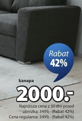 Kanapa z szezlongiem promocja w Jysk