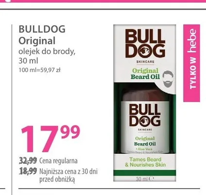 Olejek do brody Bulldog Original promocja w Hebe