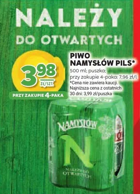Piwo Namysłów Pils promocja w Stokrotka
