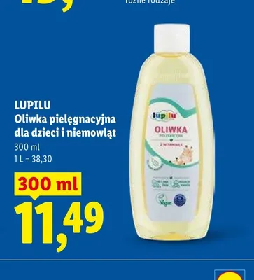 Oliwka pielęgnacyjna dla dzieci i niemowląt Lupilu promocja w Lidl