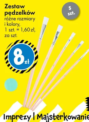 Zestaw pędzelków promocja w Tedi