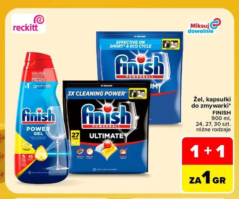 Żel, kapsułki do zmywarki Finish promocja w Carrefour