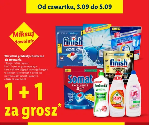 Produkty chemiczne do zmywania promocja w Lidl