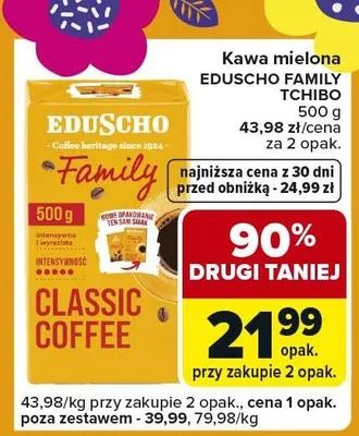 Kawa mielona Eduscho Family Tchibo Classic Coffee promocja w Carrefour Express
