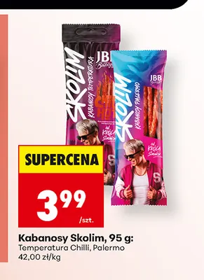 Kabanosy Skolim Temperatura Chilli promocja w Biedronka