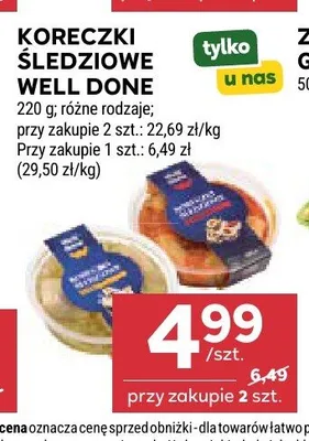 Koreczki śledziowe Well Done promocja w Stokrotka