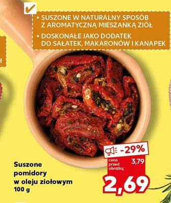 Suszone pomidory w oleju ziołowym promocja w Kaufland
