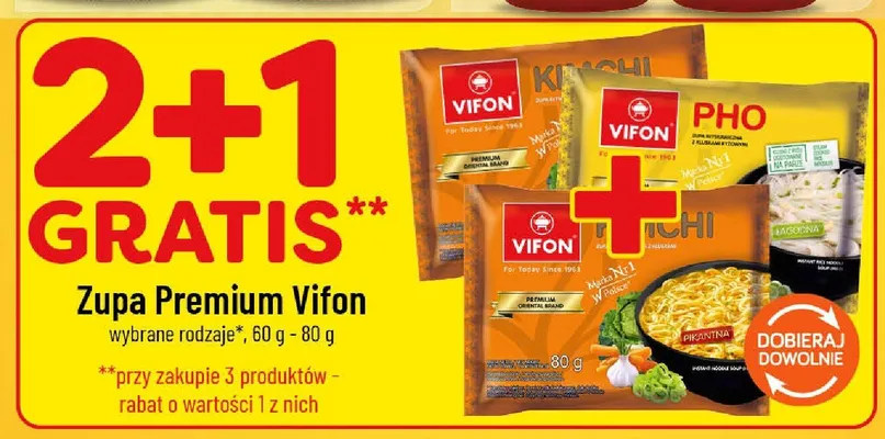 Zupa błyskawiczna Vifon Kimchi łagodna promocja w POLOmarket