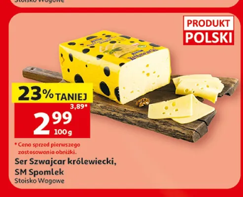 Ser Szwajcar królewiecki Spomlek promocja w Auchan