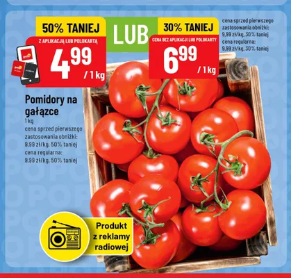 Pomidory na gałązce promocja w POLOmarket
