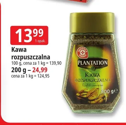 Kawa rozpuszczalna Plantation promocja w Leclerc