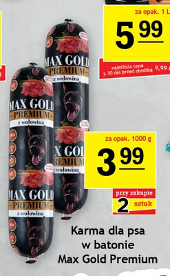 Karma dla psa w batonie Max Gold Premium z wołowiną promocja w Gram Market