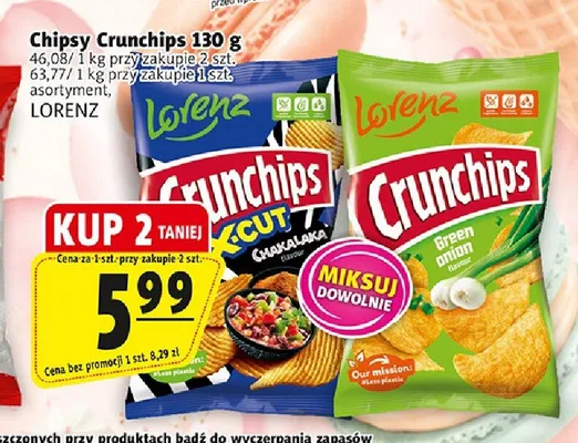Chipsy Crunchips Green Onion promocja w Prim Market