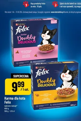 Karma dla kota Felix Doubly Delicious Junior promocja w POLOmarket