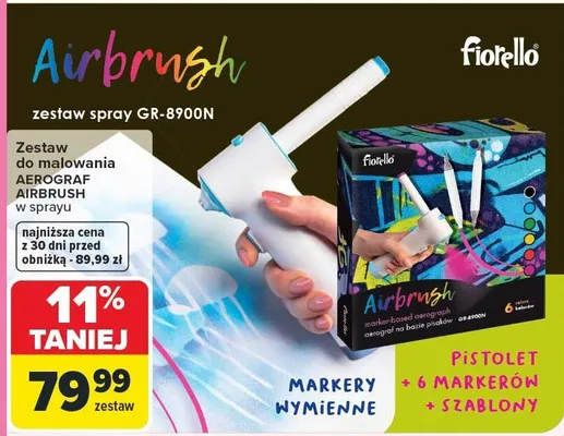 Zestaw do malowania AEROGRAF AIRBRUSH w sprayu promocja w Carrefour