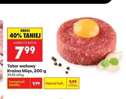 Tatar wołowy Kraina Mięs promocja w Biedronka