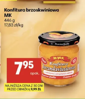 Konfitura brzoskwiniowa MK promocja w Delikatesy Centrum