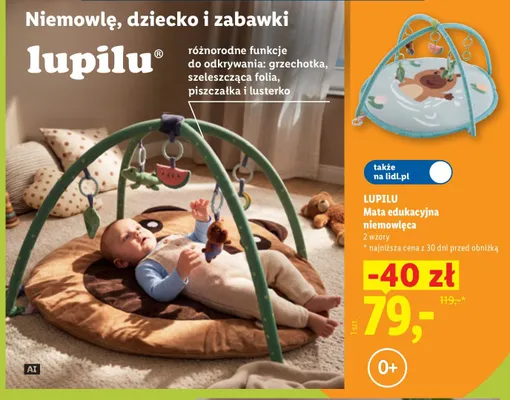 Mata edukacyjna niemowlęca Lupilu promocja w Lidl