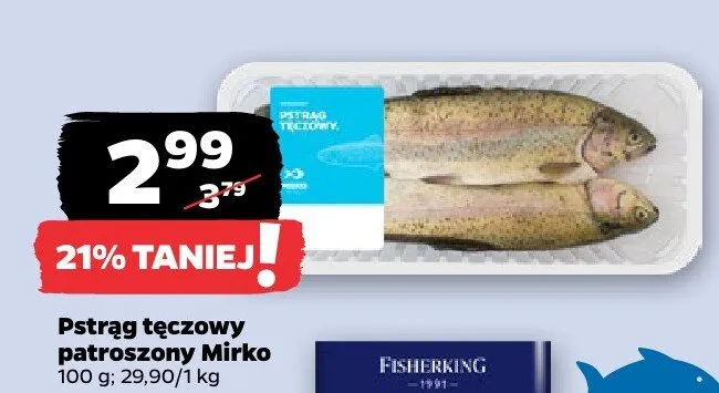 Pstrąg tęczowy patroszony promocja w Netto