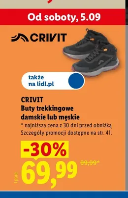 Buty trekkingowe męskie CRIVIT promocja w Lidl