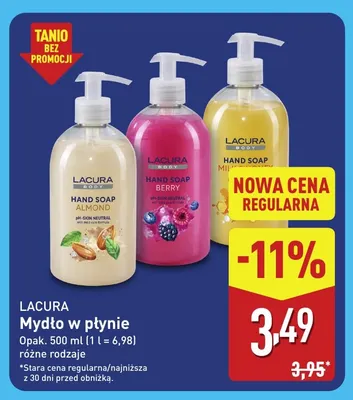 Mydło w płynie Milk & Honey Lacura promocja w Aldi